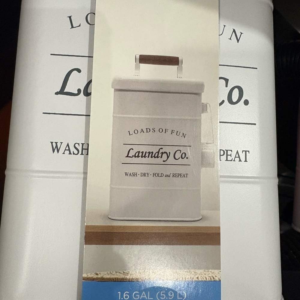 Source Unknown White Laundry Storage Bin